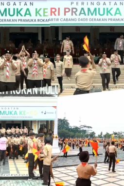Pimpin Apel Hari Pramuka ke-65, Bupati Anton Tegaskan Pramuka Harus Jadi Wadah Pembentukan Karakter dan Kemandirian Generasi Muda Rohul